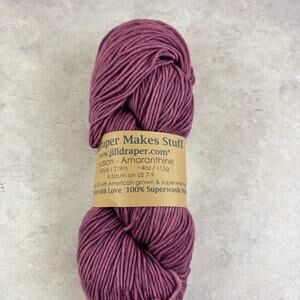 Destash Indie Dyed Jill Draper Hudson 240 yds USA Grown SW Merino Amaranthine